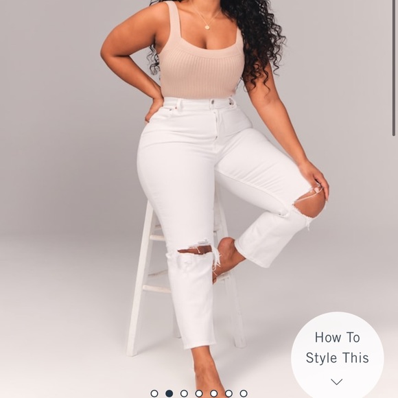 Abercrombie & Fitch Denim - Curve Love High Rise Mom Jeans